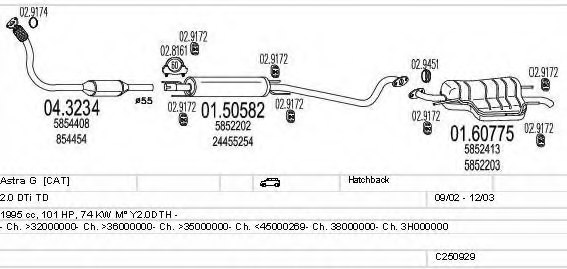 MTS C250929010504 Exhaust System